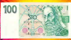 Bankovka 100 korun českých, portrét Karla IV., česká měna