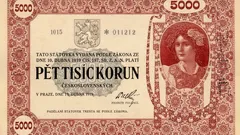 Pětitisícová bankovka z roku 1919: nejvzácnější československý numismatický skvost